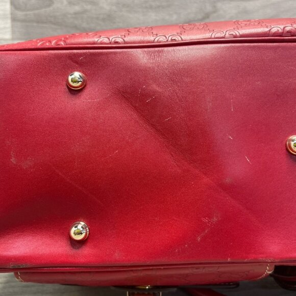 Gucci Boston Heart Lock Joy in Red Guccissima Leather Handbag - Picture 9 of 13
